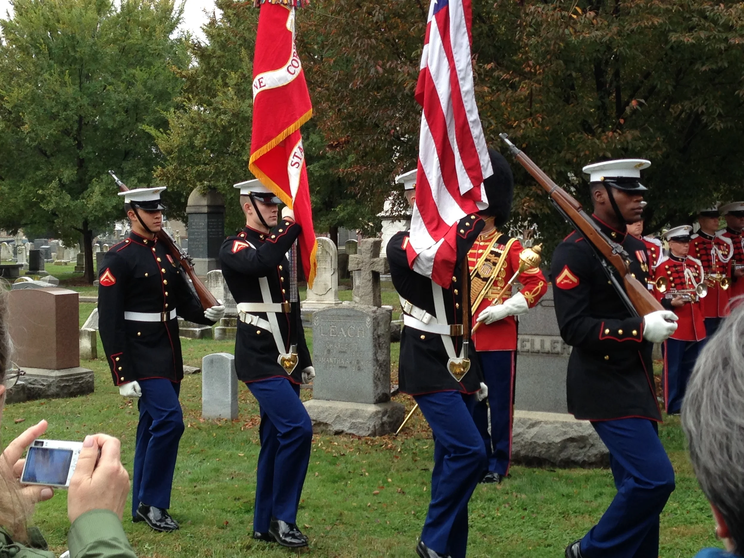 The presentation of the colors.