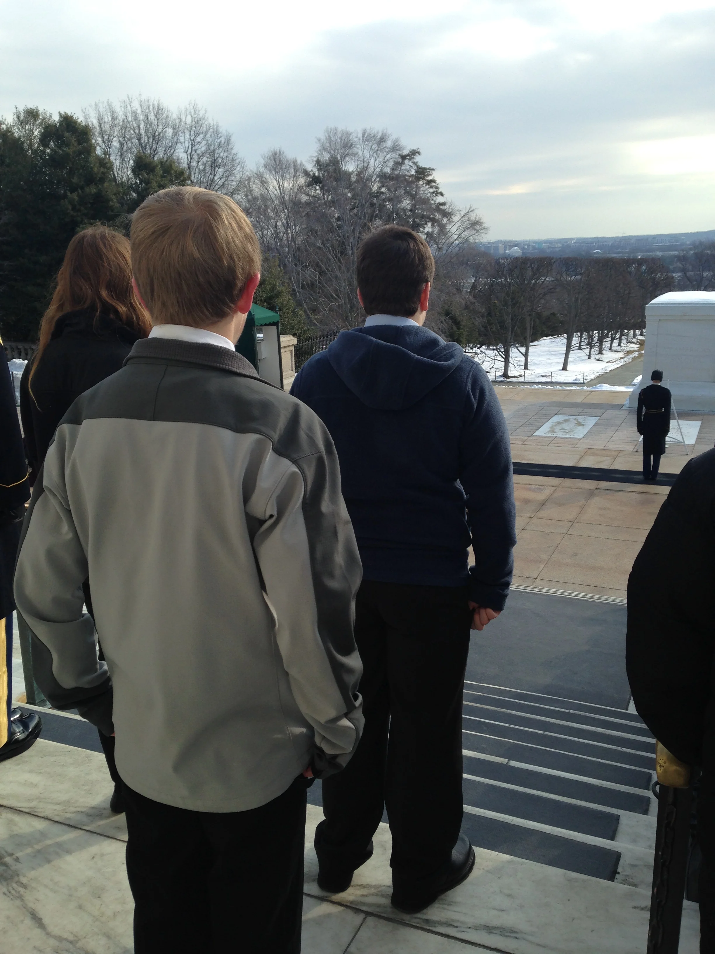 Preparing to lay the wreath.