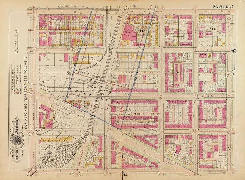 The footprint of Union Station would land hard on Swampoodle - the neighborhood could not endure the massive construction project intact.
