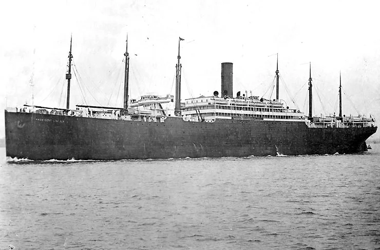 The S.S. President Lincoln of the Hamburg-America Line. 