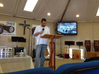 Eric preaching at KCN for the first time.