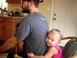 "Daddy! Sit on my lap!" 