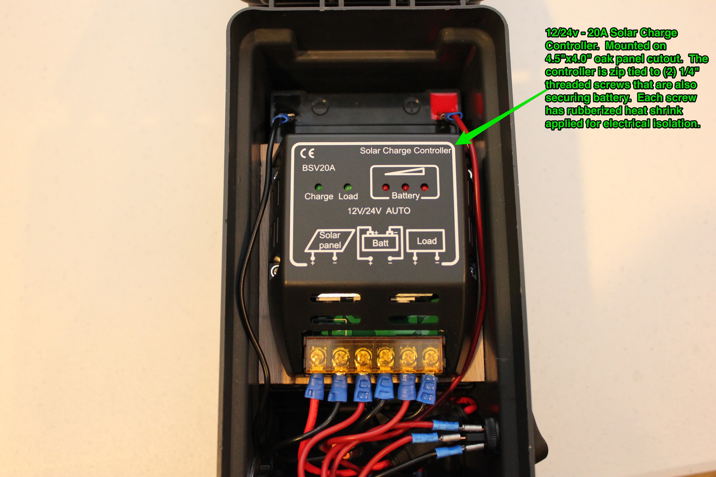 Charge controller properly mounted