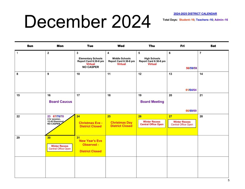 JCPS School Calendar 2024 2025 — PS5 PTA
