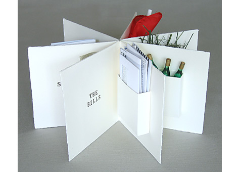 Binder/Artist: Lyall F. Harris: My Father. Carousel structure, hand sewn, one-of-a-kind mixed media artist's book. 