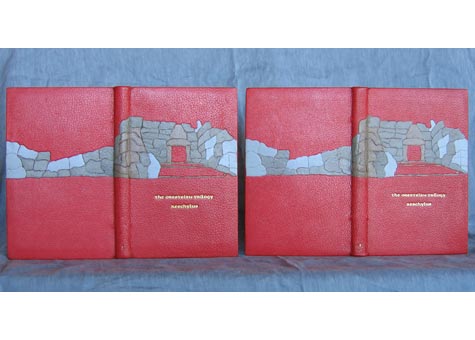 Najat B. Goldwasser, "The Holy Bible" Printed in 1763 at Cambridge. Extensive restoration and cleaning of text and cover including leather and gilding. Complete box made by binder. Half leather goatskin; raised bandes on spine and French handmade marbled paper. Hand gold gilding. 20 1/4 x 13 1/4 x 3 1/2 
