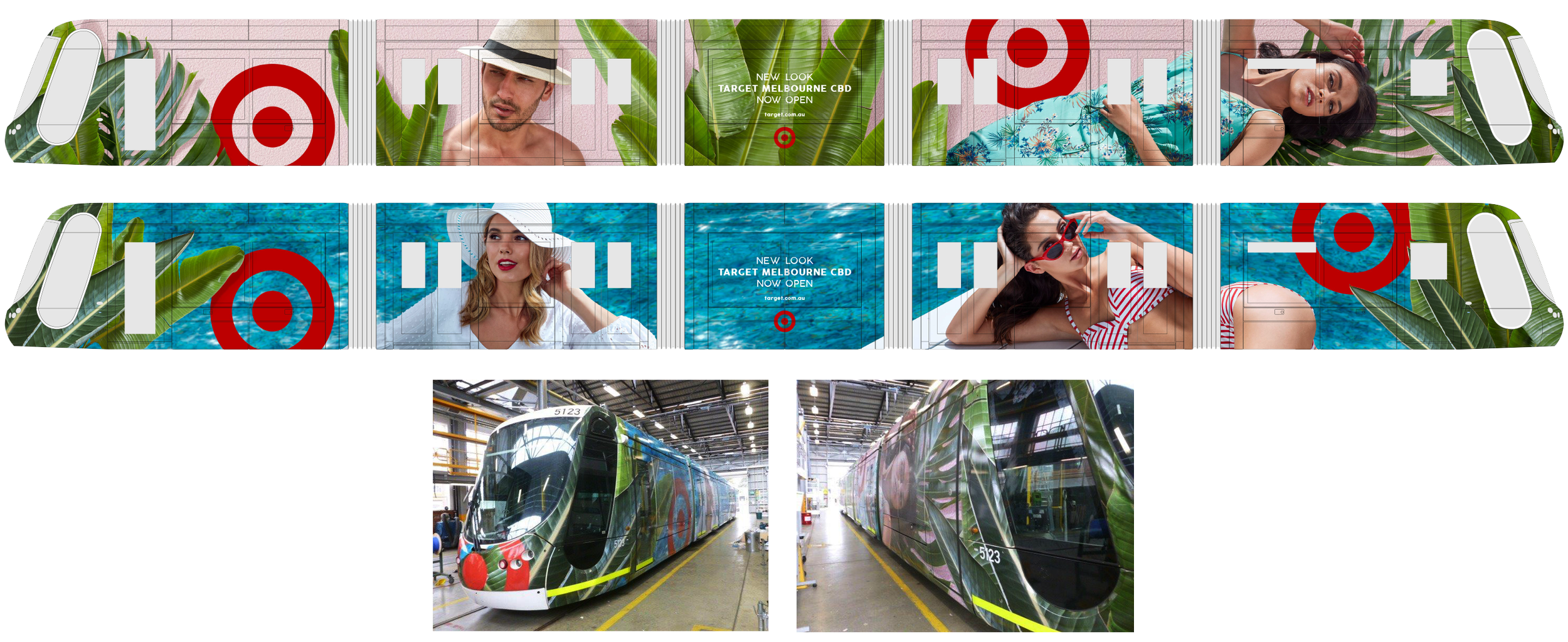 A tram wrap, requiring complex planning and production of ultra high resolution artwork.