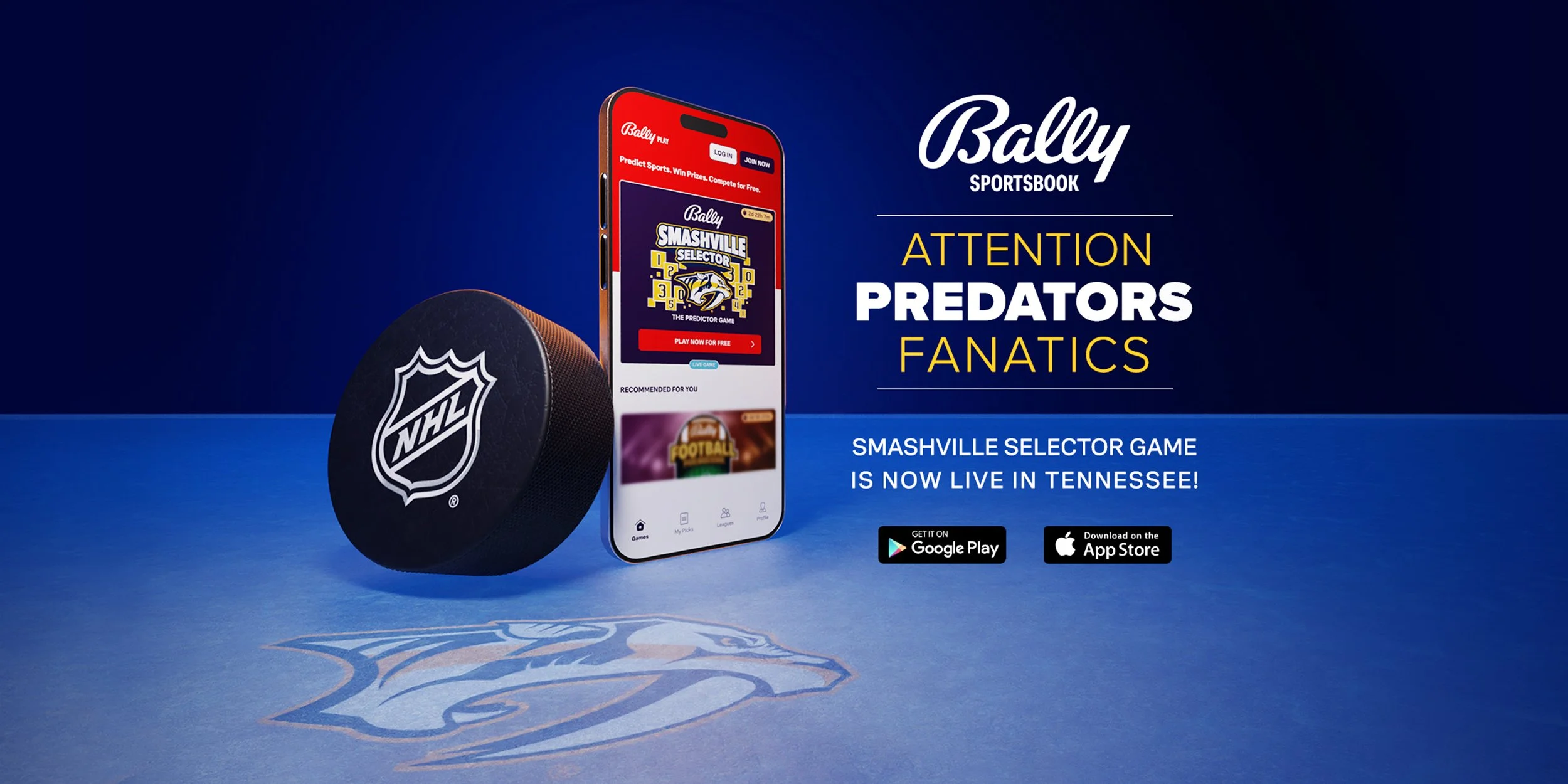 Belly Bet Sportsbook - Nashville Predators Smashville Selector