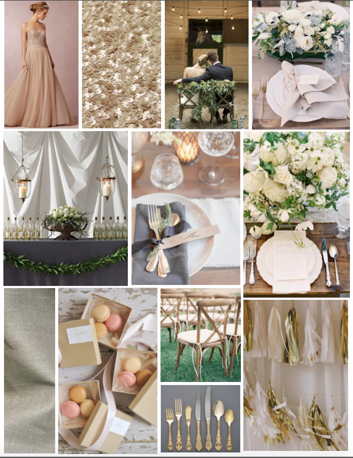 The first page of this couple's first design board. 