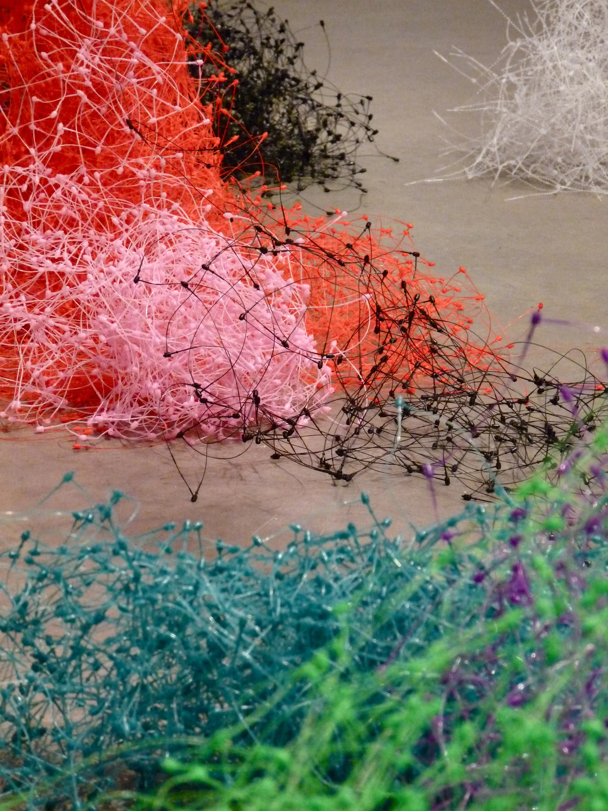 Fasten, Cluster, Wrap, Scatter 2012, plastic loop ties, dimensions variable Image courtesy the artist