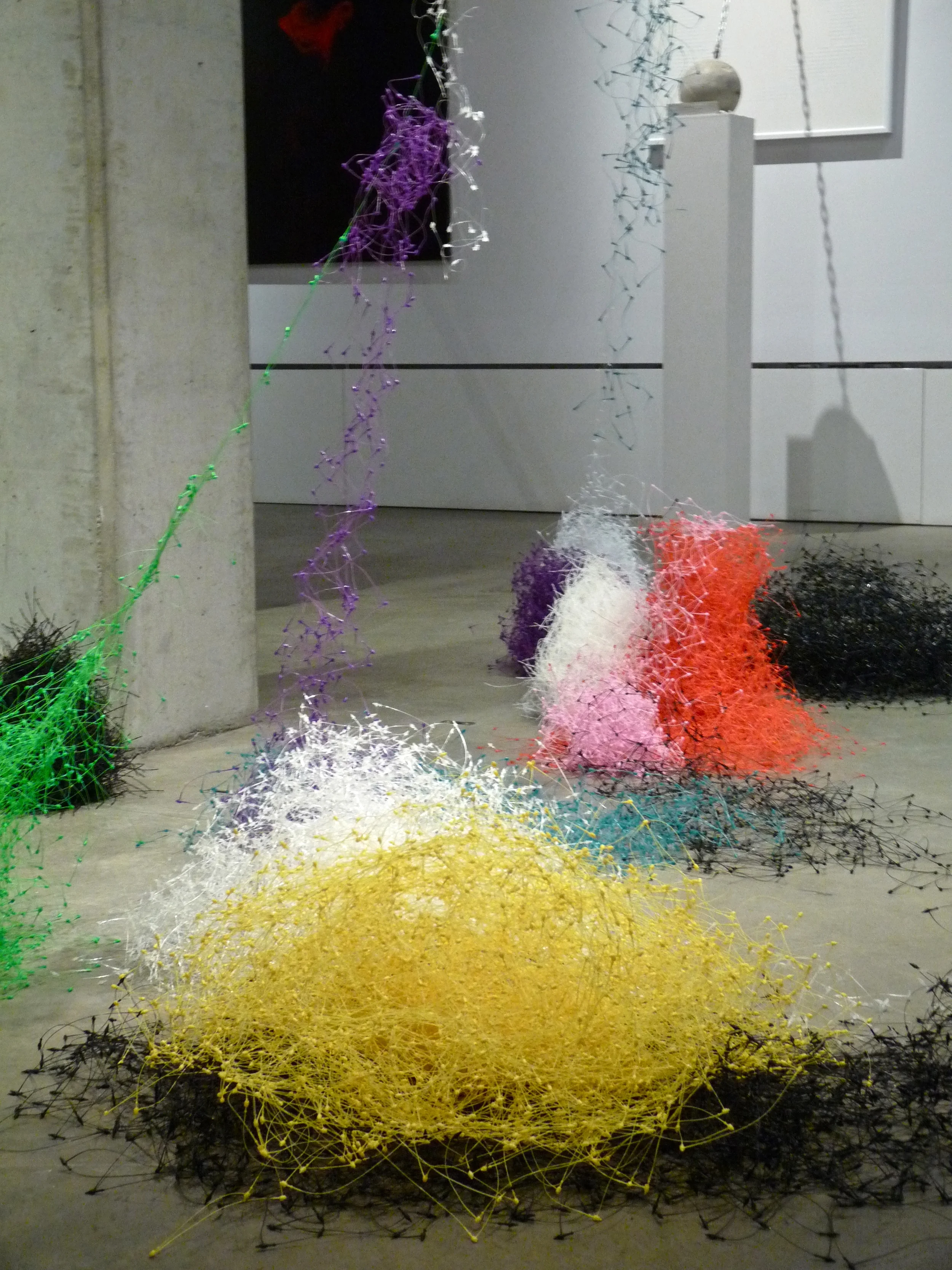 Fasten, Cluster, Wrap, Scatter 2012, plastic loop ties, dimensions variable Image courtesy the artist