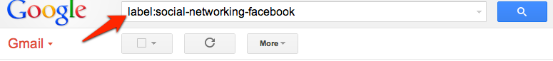 This is what happens in the search bar when you click on a label. This is my "Facebook" label, nested under my "Social Networking" label. Click for a larger image.