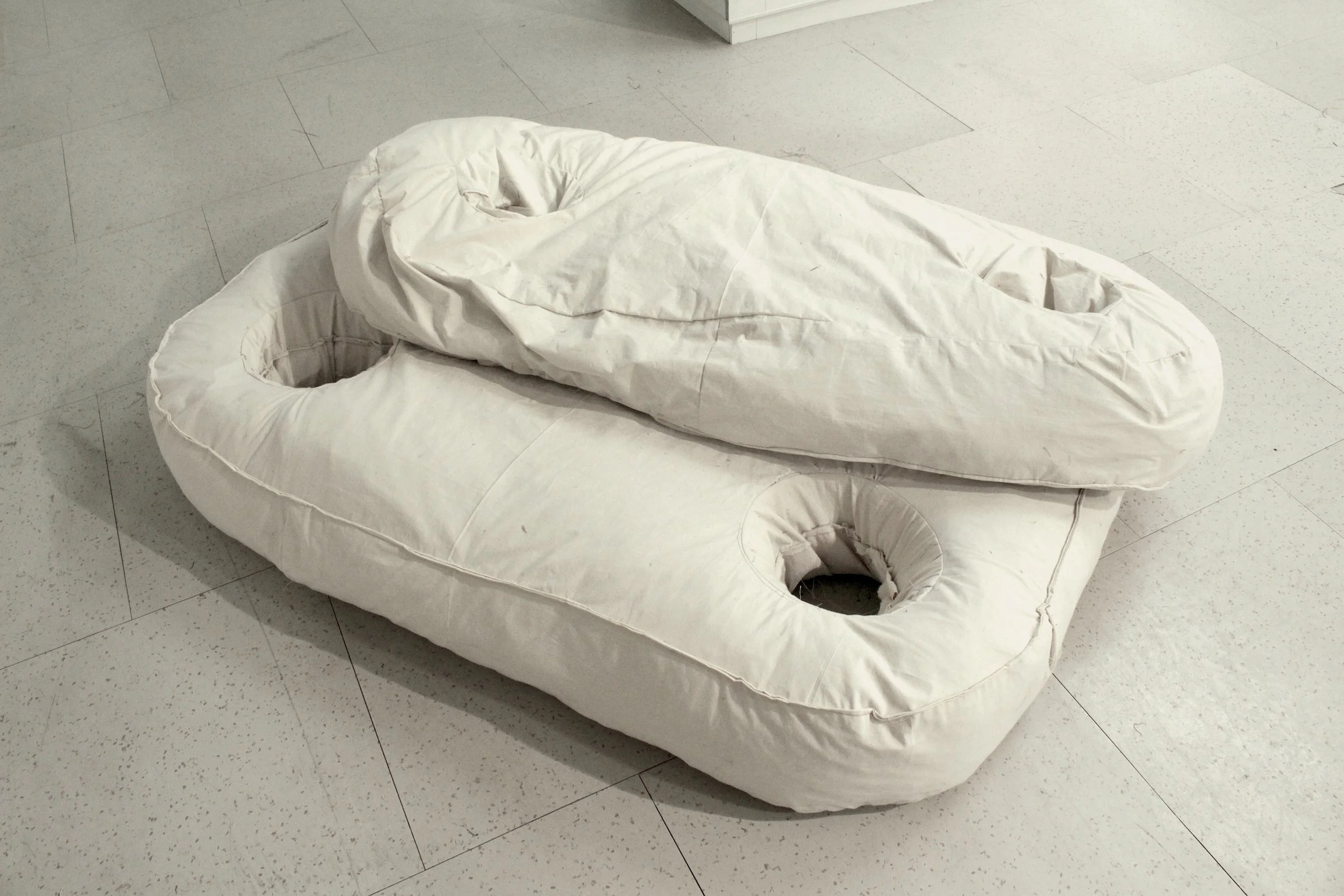 Zero/ problem solved. Stitched calico, hay. 2023