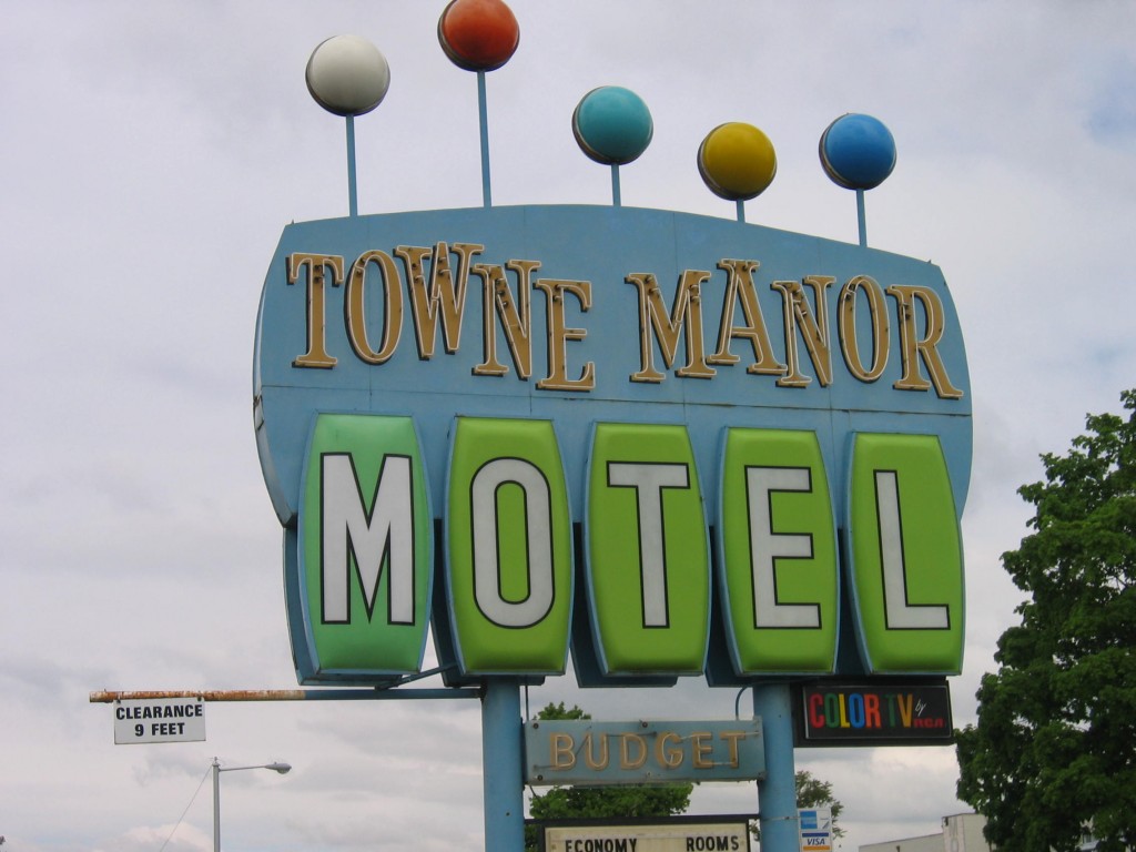 The inside of this motel is very red, along with the sheets. But the sign definitely creates a 90s vibe so I may end up using it for some extra images in the project.