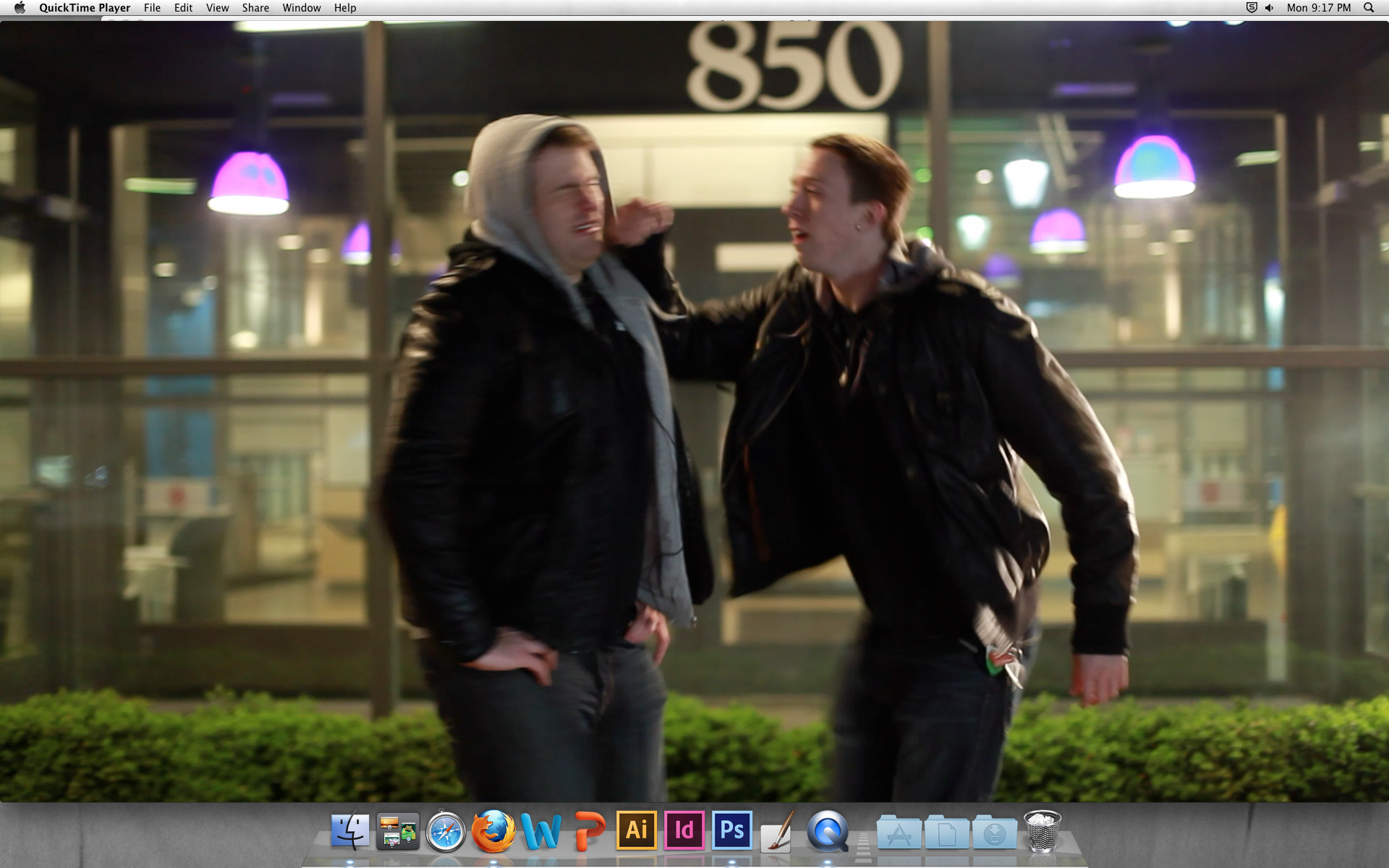 Here's a still from the footage from the night of me getting punched in the face. Enjoy.