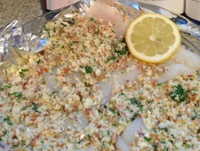Almond crusted cod