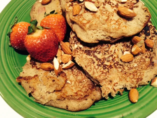 Strawberry Vanilla Gluten-Free Protein Pancakes