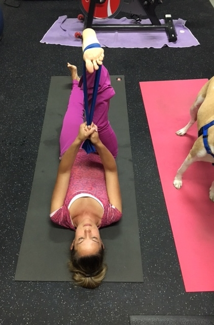 Be sure to soften the knee as best you can, even if you have to bend it a bit at the beginning