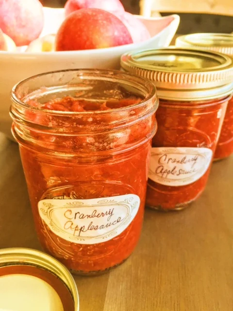 Cranberry Applesauce in the Slow Cooker