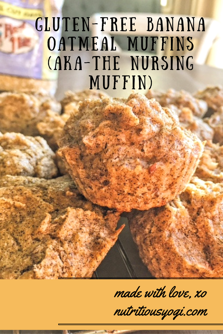 Gluten-free Banana Oatmeal Muffins, aka the nursing muffin