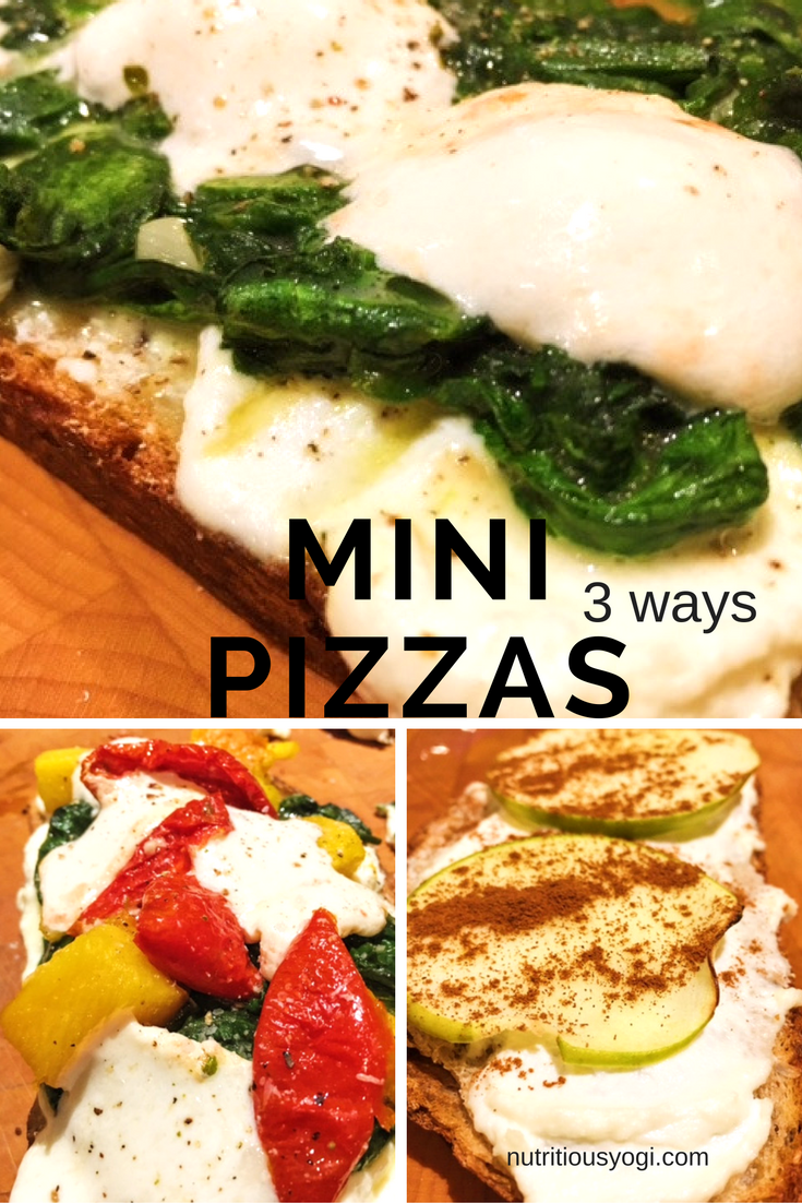 Healthy Mini Pizzas 3 ways