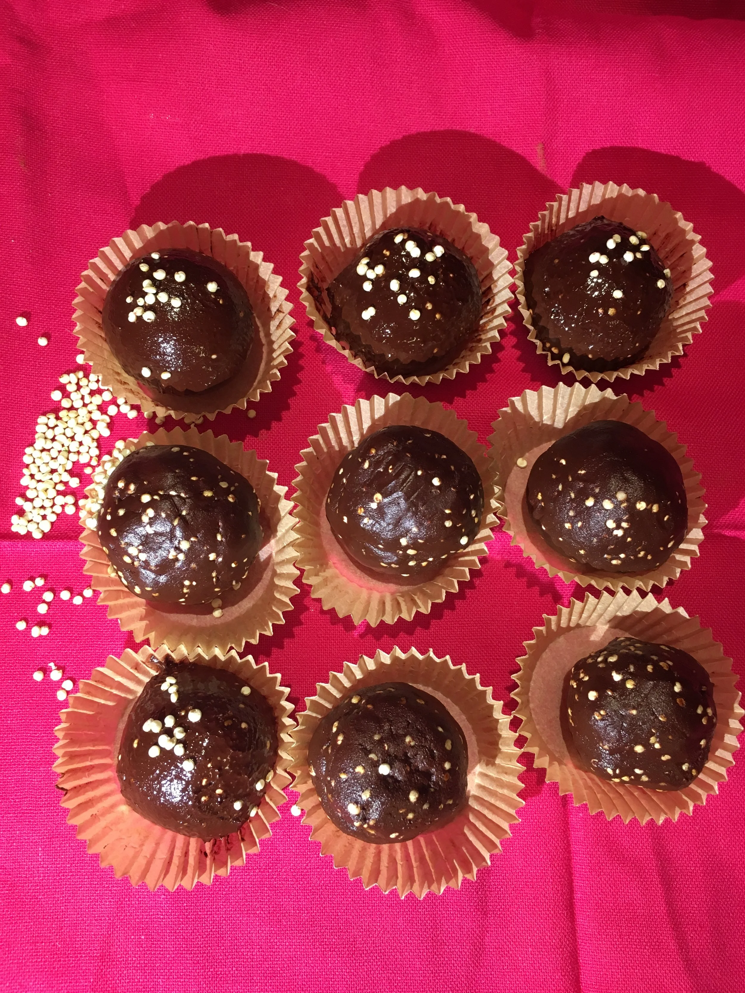 Crunchy Quinoa Dark Chocolate Truffles