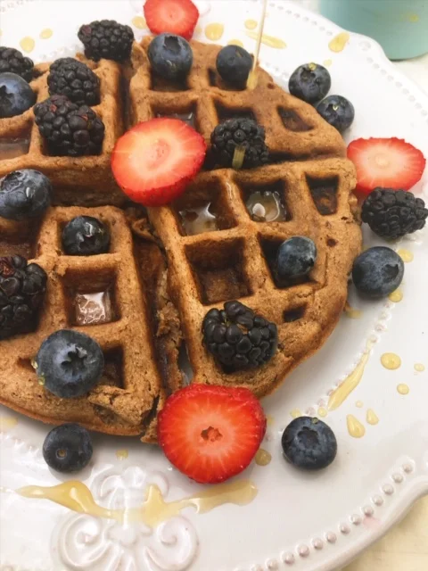 Gluten-Free Hazelnut Protein Waffles 