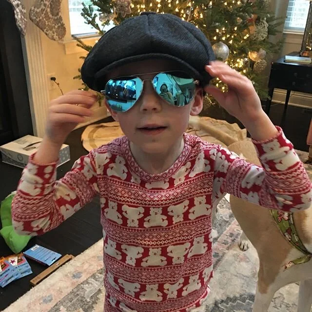 Crazy Cohasset Christmas! Love and blessings to all! .
.
Can&rsquo;t help but smile seeing Tommy in a hat just like my dad used to wear. Simple reminders. ❤️
.
#xmas2019 #southshoremama #newenglandchristmas #musicalkids #missingyoudad