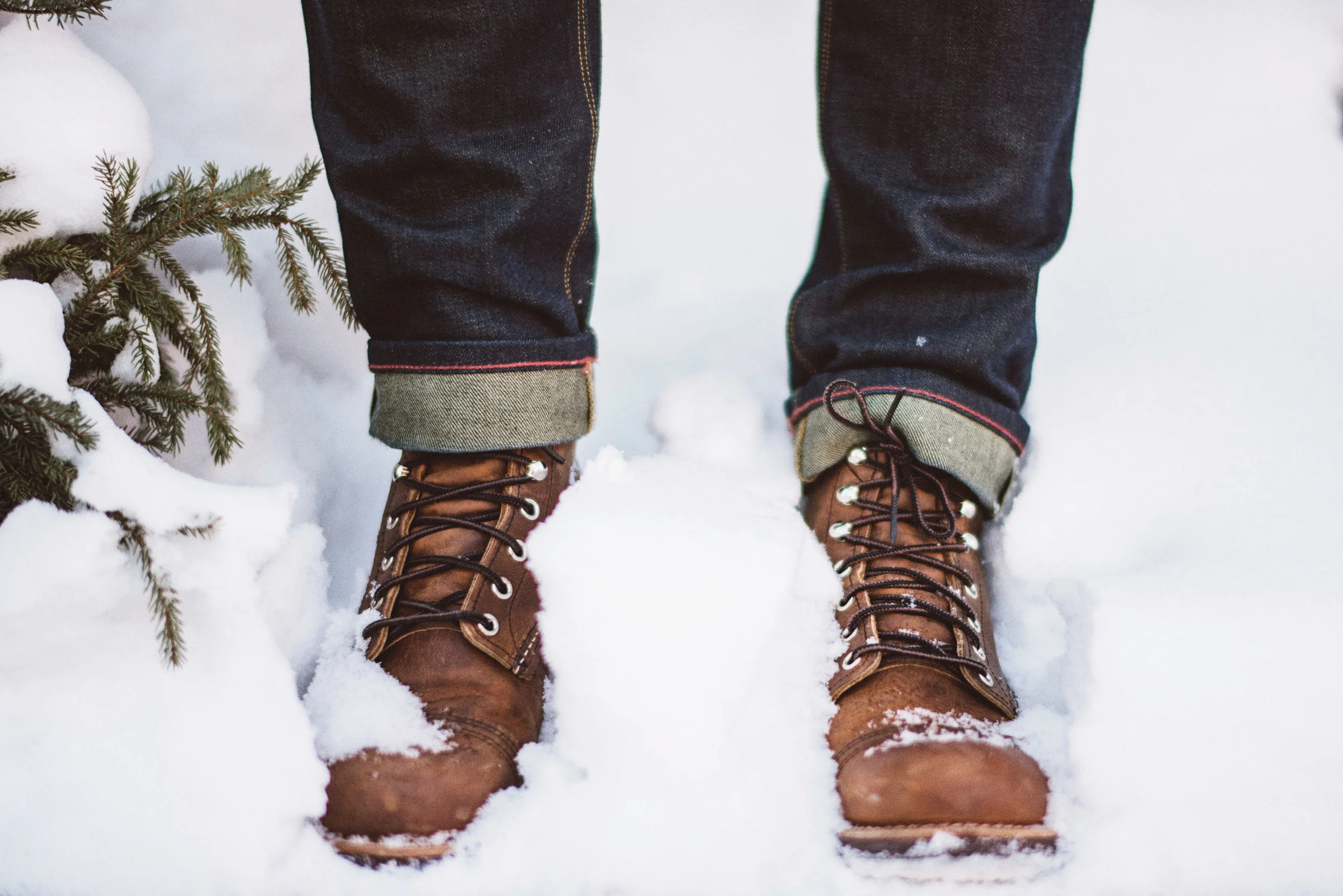 red wing boots snow