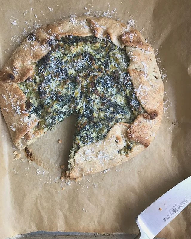 Leek, homegrown chard, ricotta crostata. #mwah