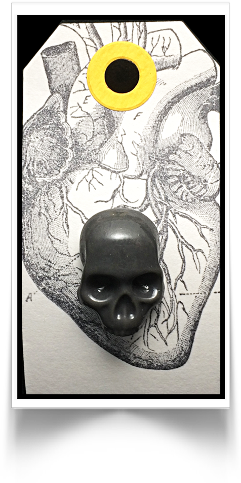 Skull Lapel Pin - Tie Tack - Black