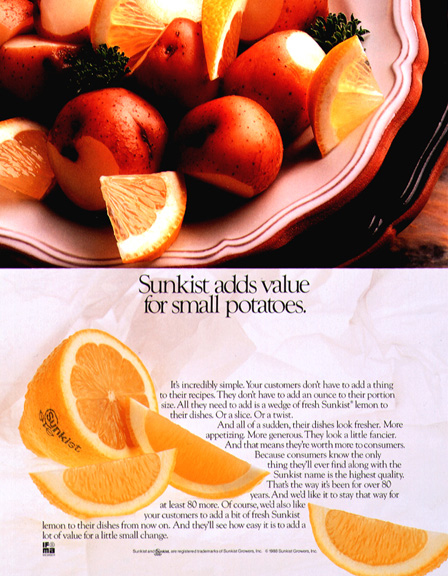 Sunkist Lemon Magazine Ad