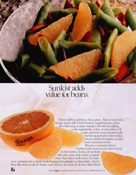 Sunkist Grapefruit Magazine Ad