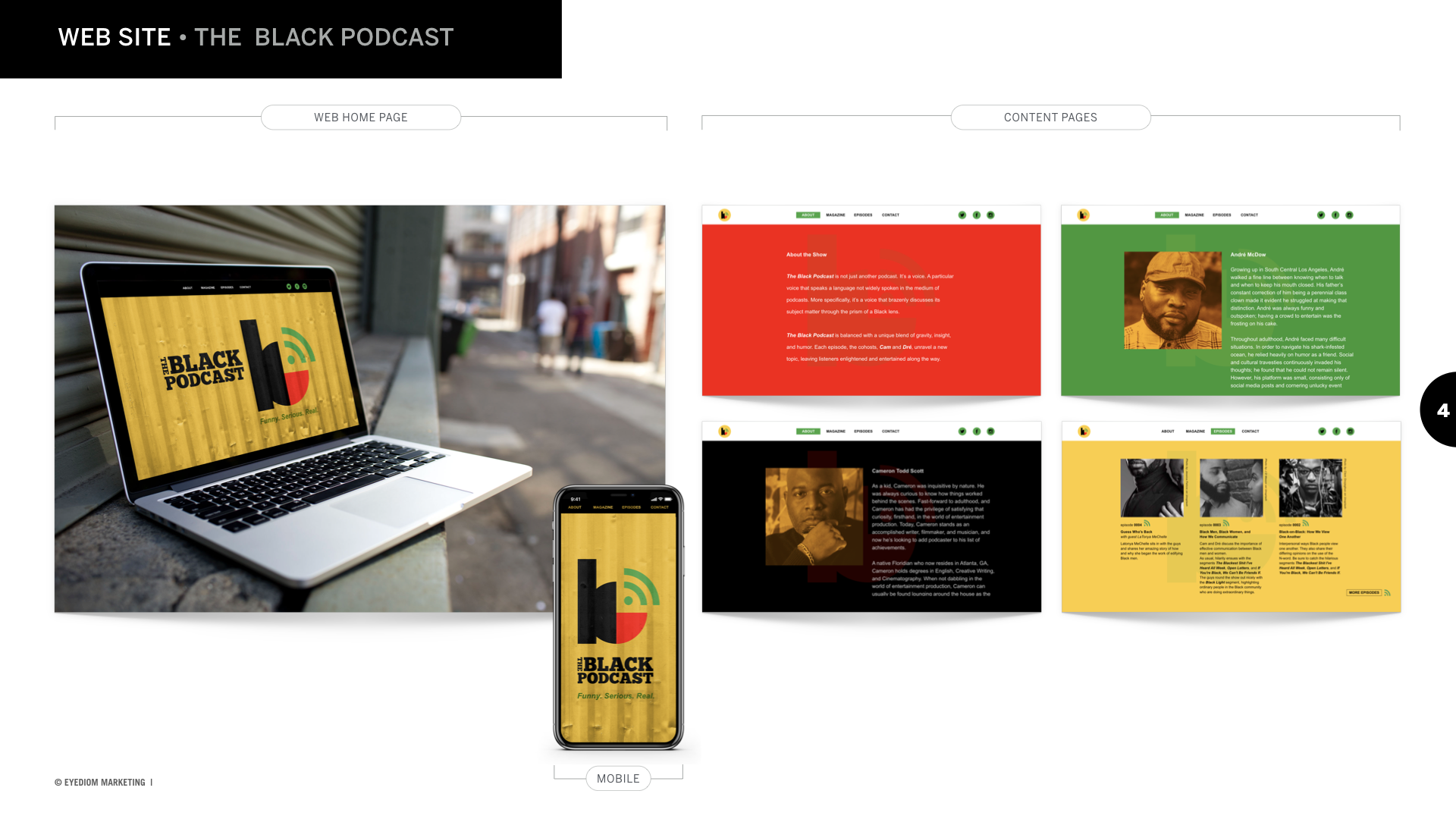 Web Home + Content Pages