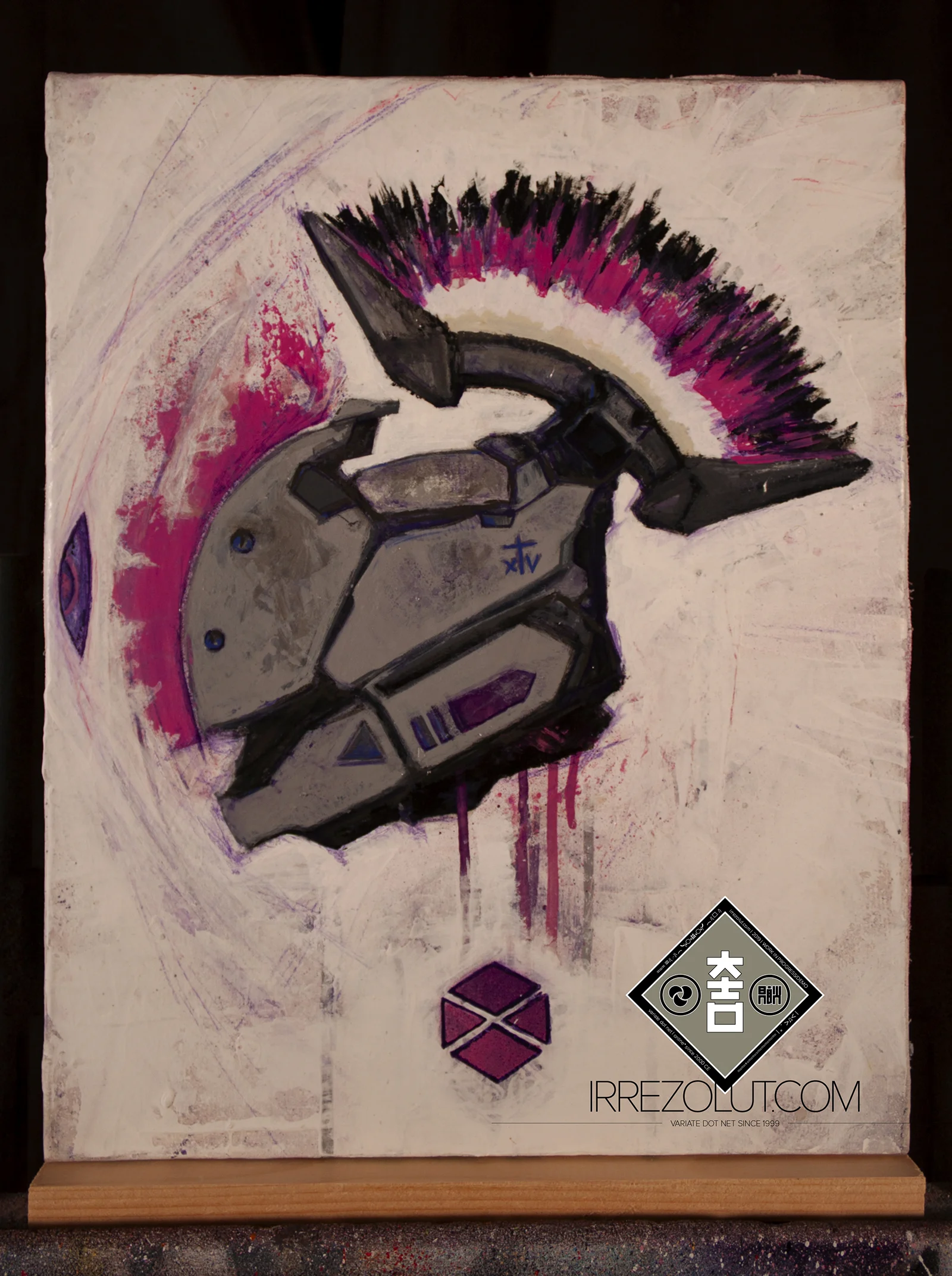 Helm of Saint 14 (Complete) - background and decoration concept complete - final definition on armor added - preview photo (not print ready)