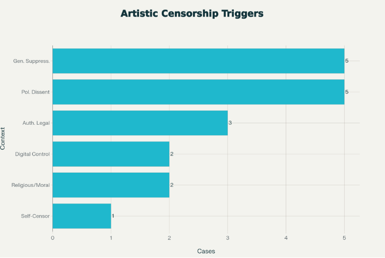 Analysis of Artistic Censorship Memos published by Mimeta in November 2025