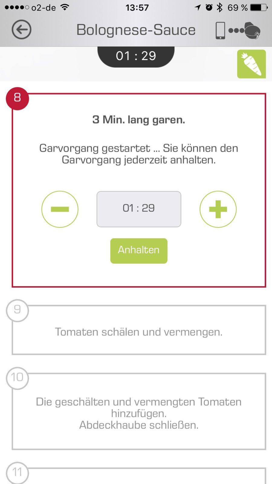 Interface der App