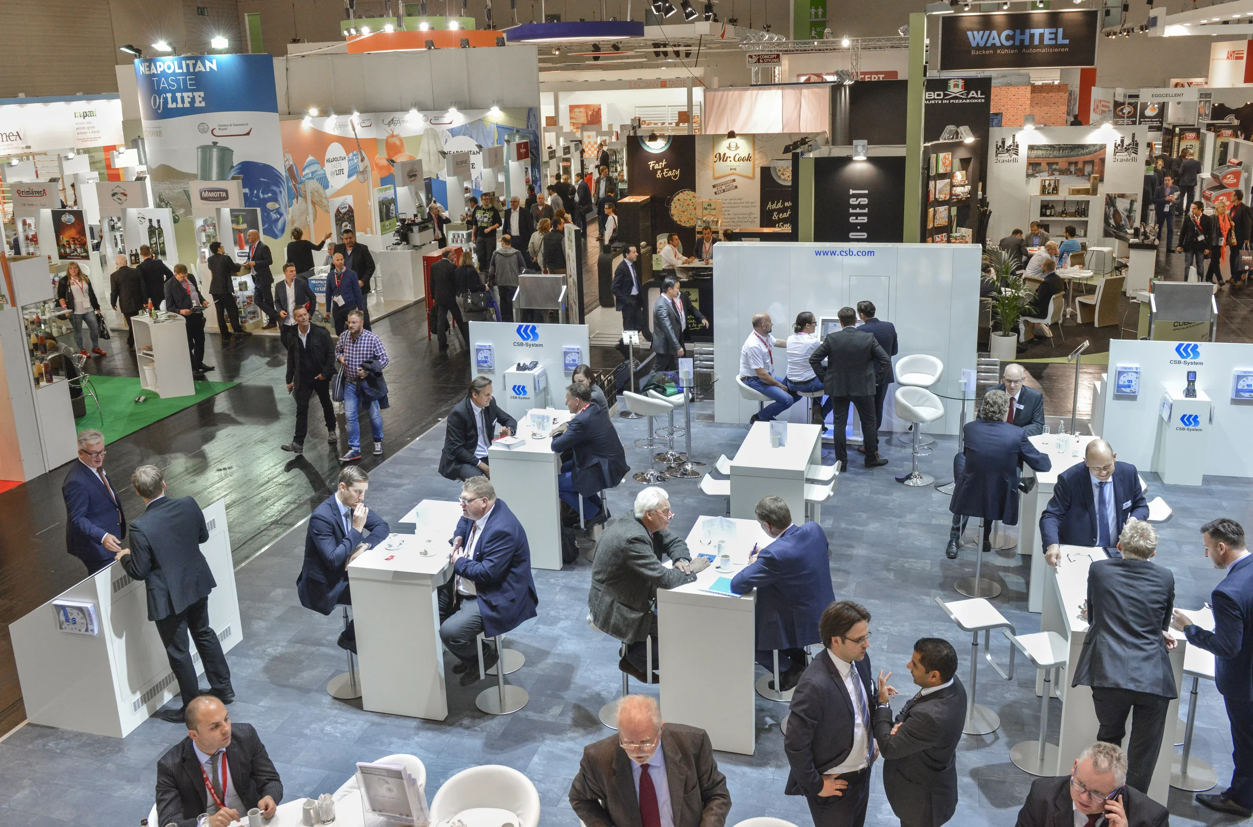 RIGHT: B2B meeting taking place with Balkan exhibitors