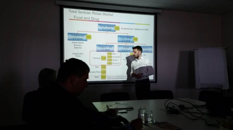 (ABOVE) Presentations made for exporters at the DELHAIZE center