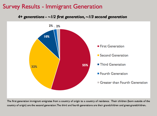 ABOVE An example of the Ukrainian diaspora generational breakdown