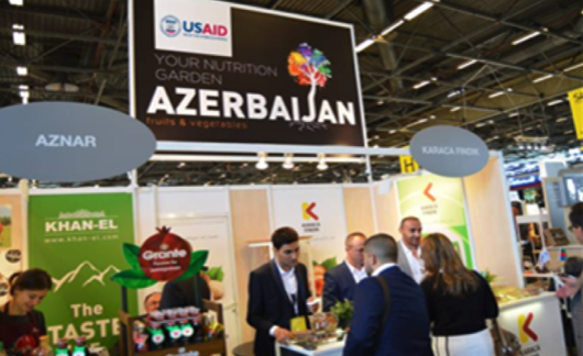 ABOVE: Fruit and Vegetable exhibitors from Azerbaijan at the SIAL, Paris Trade Fair