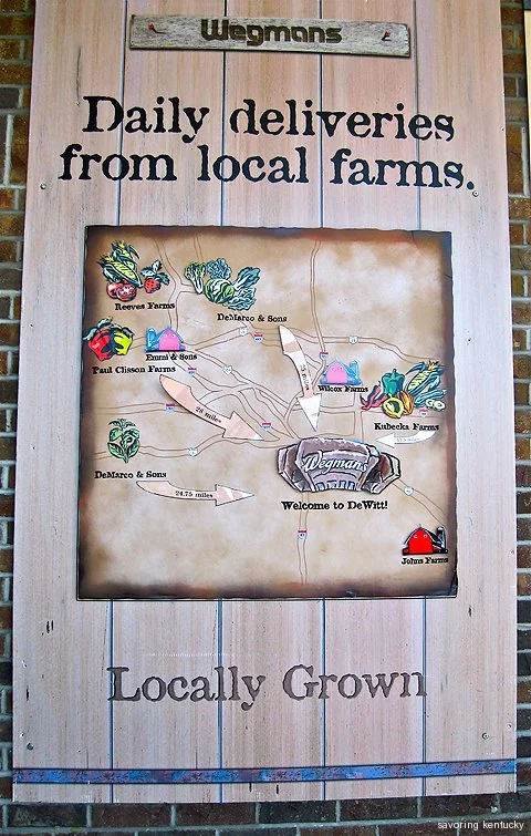 Wegmans Syracuse map of local farms supplying fresh produce