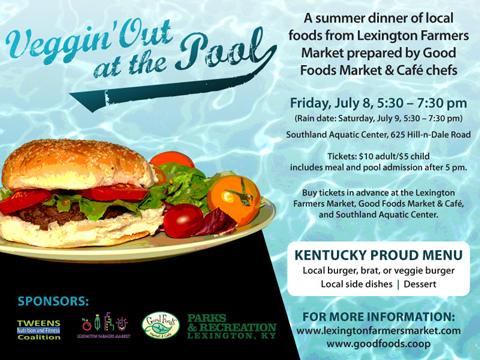 Poster for Veggin' Out at the Pool, Lexington, KY