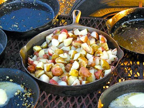 Jim Nance's Heritage Cast Iron Skillets in Daily Use