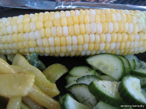 Kentucky Corn, Beans, Cucumbers