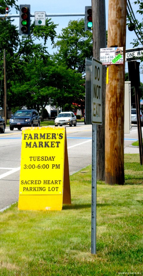 Sign for Seacoast Growers Market, Hampton, NH
