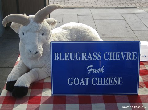 Bleugrass Chevre's table at the Lexington (Kentucky) Farmers Market, September 18, 2010