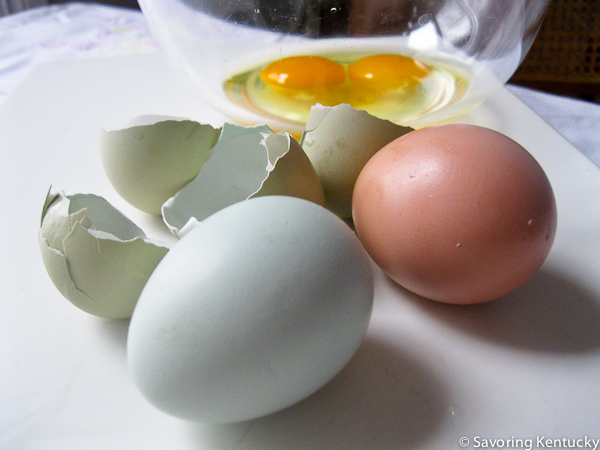 Beautiful Fourth Street Farm eggs, Lexington, Kentucky