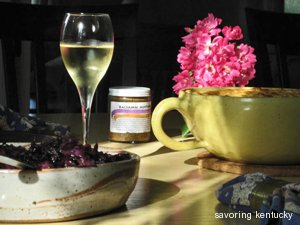 Still life with spoonbread