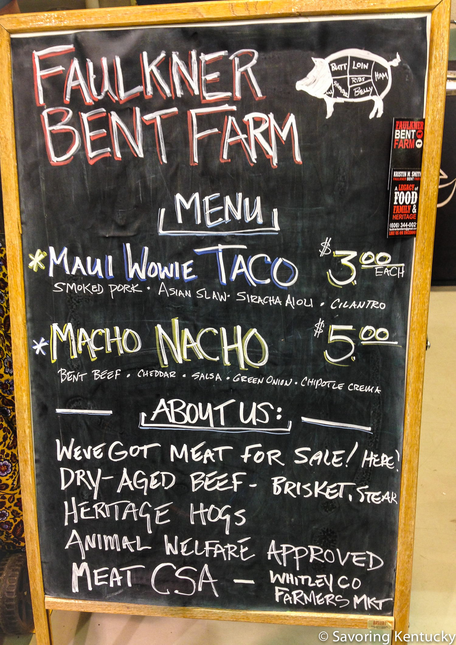 Faulkner Bent Farm's offerings attracted a long line, and no wonder!